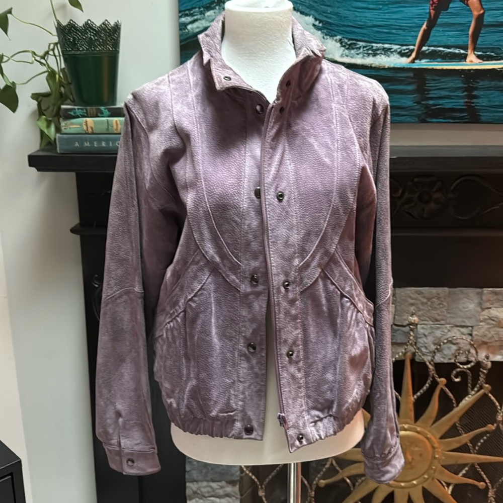 Vtg White Stag Suede Leather purple lilac jacket 80s
